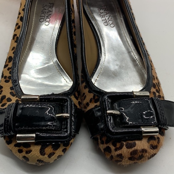 Franco Sarto L-cord Cow Hair Leopard Flats Sz 7.5. BFL0591A - Picture 2 of 8